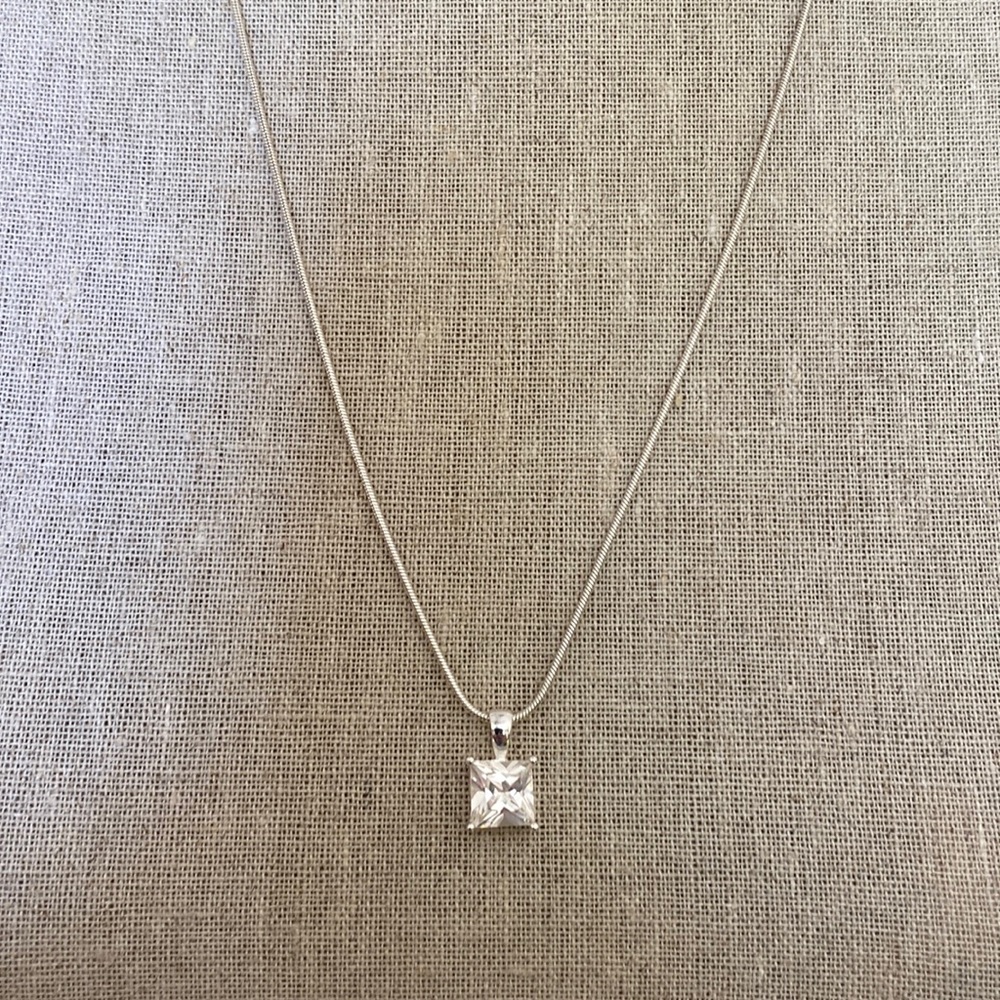 Necklace and pendant- I do not think it’s diamond it was a gift no clue about it